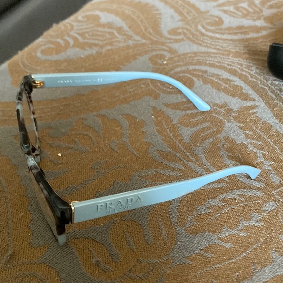 Brand new PRADA clear blue/brown tortoise shell front and blue arms. - Picture 3 of 5